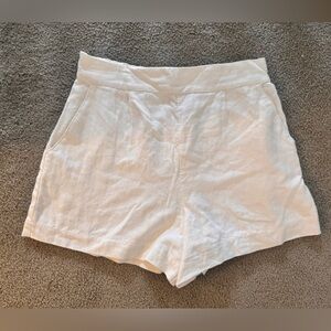 Abercrombie & Fitch Cream High Waist Shorts